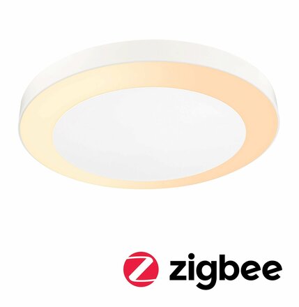 PAULMANN LED stropní svítidlo Smart Home Zigbee Circula soumrakový senzor neláká hmyz IP44 kruhové 320mm CCT 14W 230V bílá umělá hmota