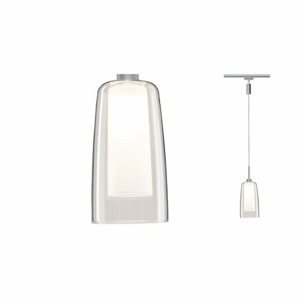 Paulmann URail LED Pendulum Arido II 5W GU10 chrom mat čiré saténové sklo 949.98 P 94998