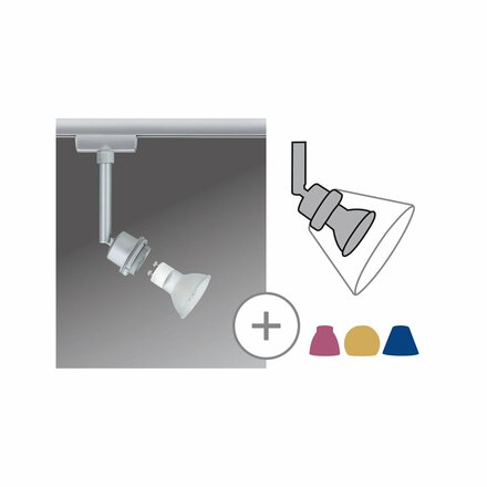 Paulmann spot pro kolejnicový systém Urail Basic LED DecoSystems 1x3,5W GZ10 matný chrom 951.82 P 95182