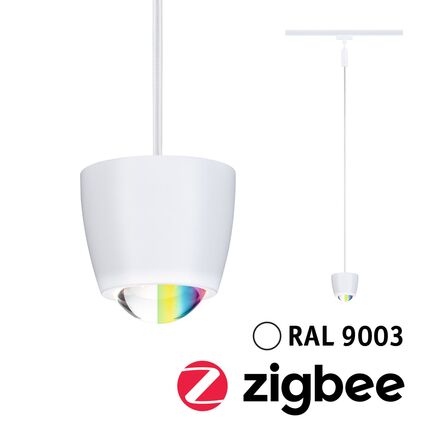 PAULMANN URail závěs Smart Home Zigbee 3.0 Tyros RGBW 4,5W RGBW+ stmívatelné 230V bílá