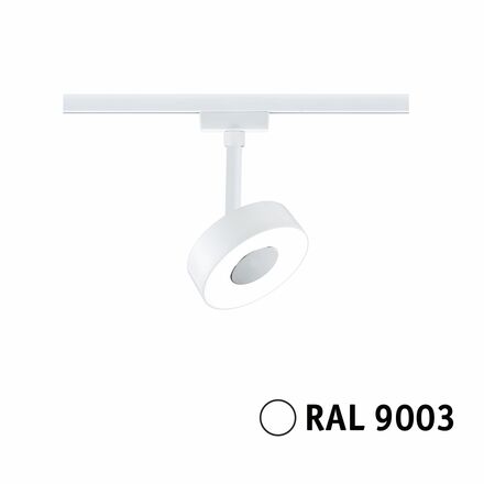 PAULMANN URail LED lištový spot 3-krokové-stmívatelné Circle spot 5W 4000K stmívatelné 230V bílá