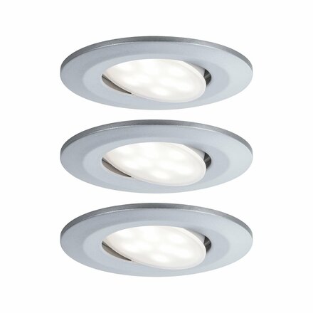 PAULMANN Vestavné svítidlo LED Calla kruhové 3x6W matný chrom výklopné 999.29 P 99929