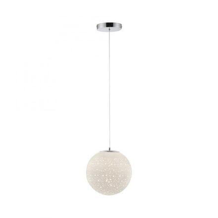 PAUL NEUHAUS LED závěsné svítidlo chrom s bílým opálovým sklem 25cm nastavitelná výška 3000K PN 2052-17