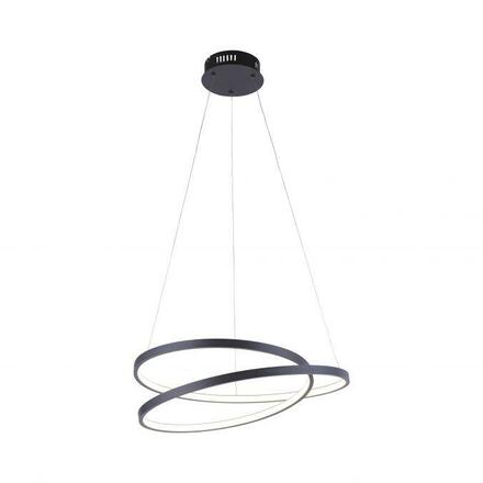 PAUL NEUHAUS LED závěsné svítidlo, kruhové, černá, elegantní design SimplyDim 3000K PN 2472-18