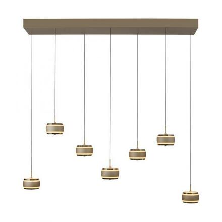 PAUL NEUHAUS Závěsné svítidlo PURE Falling Rings, bronzová / tmavý chrom 2200-5000K