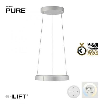 PAUL NEUHAUS LED závěsné svítidlo PURE E-Clipse hliník elektrické 2700-5000K PN 2560-95
