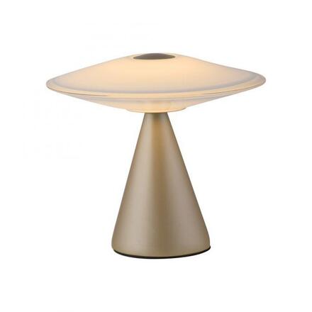 PAUL NEUHAUS LED stolní lampa ELIPSA, bronzová, dotykový stmívač, paměťová funkce 3000K