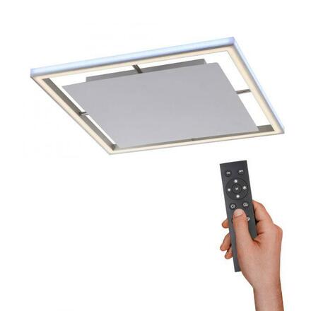 PAUL NEUHAUS LED stropní svítidlo, barva hliník, dálkový ovladač, RGB, CCT, paměť 2700-5000K