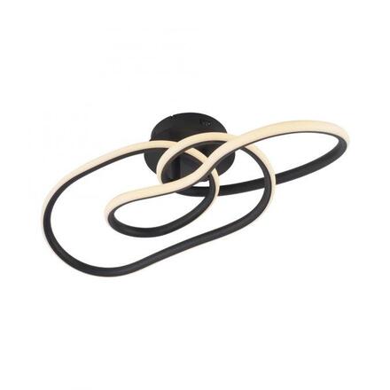 PAUL NEUHAUS LED stropní svítidlo TWIST, černá, paměťová funkce SimplyDim 2700K