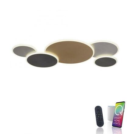 PAUL NEUHAUS Paul Neuhaus LED stropní svítidlo Q-PIATO vícebarevné 5 kruhové Smart Home ZigBee 2700-5000K PN 8008-70
