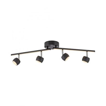 JUST LIGHT LED stropní svítidlo černé JARIK 4-ramenné, řízení vypínačem, nastavitelné 3000K