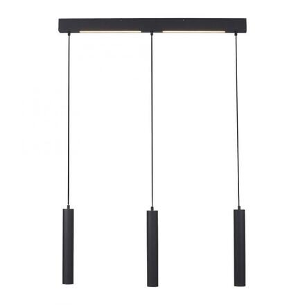 JUST LIGHT Kolekce Schöner Wohnen závěsné svítidlo DANTE, černé, 3-ramenné, ovládání vypínačem 3000K