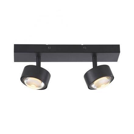 JUST LIGHT Kolekce Schöner Wohnen stropní svítidlo bodové svítidlo KULU, černé, 2-ramenné, nastavitelné a otočné 3000K
