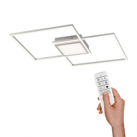 LEUCHTEN DIREKT is JUST LIGHT LED stropní svítidlo, ocel, 60x60cm, CCT nastavení teploty barvy, stmívatelné 3000-5000K