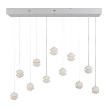 JUST LIGHT Kolekce Schöner Wohnen LED závěsné svítidlo LINI, bílá, 11-ramenné, stmívatelné, krokově stmívatelné 3000K