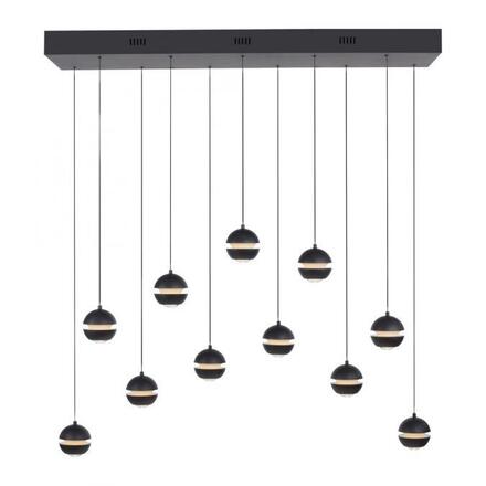 JUST LIGHT Kolekce Schöner Wohnen LED závěsné svítidlo LINI černé, 11-ramenné, stmívatelné, krokově stmívatelné 3000K