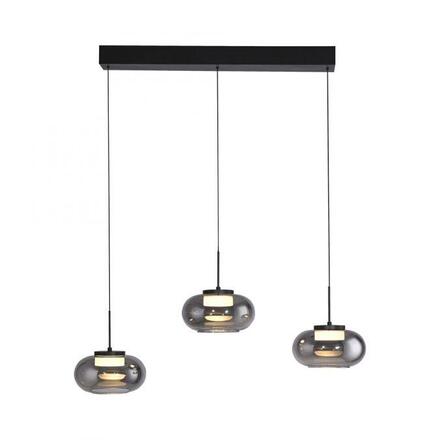 JUST LIGHT Kolekce Schöner Wohnen Závěsné svítidlo SIA černé, 3-ramenné, stmívatelné, SimplyDim, nastavitelná výška 3000K