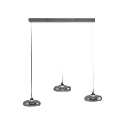 JUST LIGHT Kolekce Schöner Wohnen LED závěsné svítidlo POSH, šedé, stmívatelné, Comfort Lift, SimplyDim 3000K