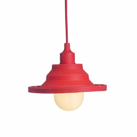 RENDL AMICI závěsná silikonová lampa červená 230V E27 42W R10619