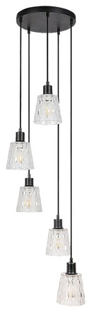 Rabalux závěsné svítidlo Jarina E27 5x MAX 40W černá 5334