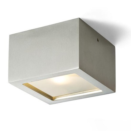 RENDL DEZA čtvercová hliník/satinované sklo 230V G9 25W IP54 R10166