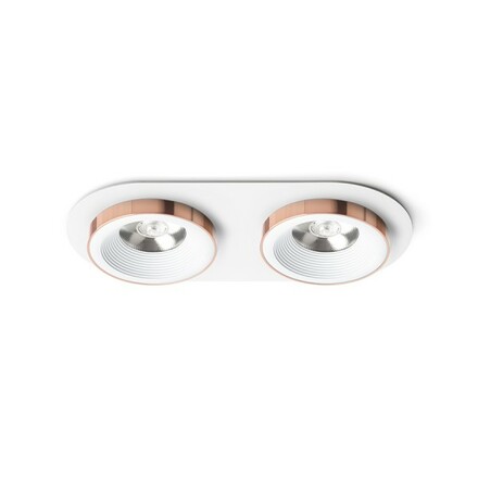 RENDL SHARM R II zápustná bílá měď 230V LED 2x10W 24° 3000K R13240