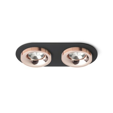 RENDL SHARM R II zápustná černá měď/měď 230V LED 2x10W 24° 3000K R13243