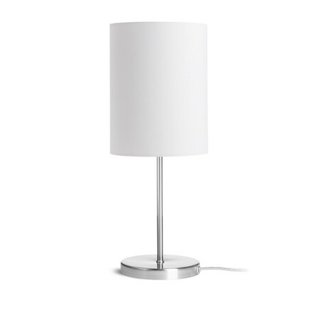 RENDL NYC/RON 15/20 stolní Polycotton bílá/nikl 230V E27 7W R14056