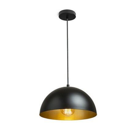 RENDL GLADYS 30 závěsná černá/zlatá 230V E27 15W R14110