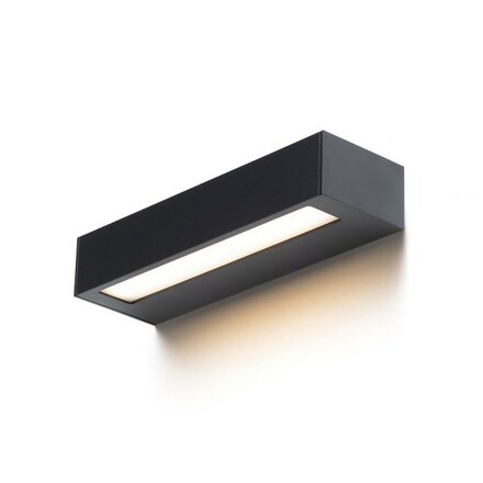 RENDL ASTER 25 nástěnné svítidlo černá mléčný akryl 230V LED 2x6W IP65 3000K R14198