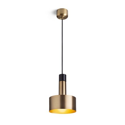 RENDL DIVINA závěsné svítidlo mosaz/dekor černý mramor 230V E27 5W R14260