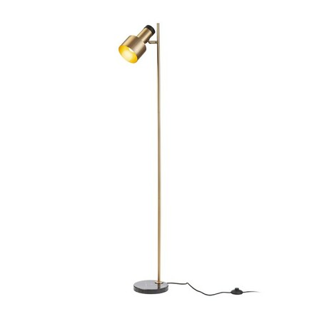 RENDL DIVINA stojanová lampa mosaz/dekor černý mramor 230V E27 5W R14262