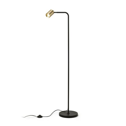 RENDL FLYNN I stojanová lampa černá/česaná mosaz 230V GU10 9W R14264