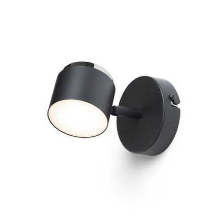 RENDL NOVA I nástěnné svítidlo černá chrom/mléčný akryl 230V LED 4.2W 3000K R14273