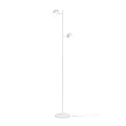 RENDL NOVA II stojanová lampa bílá chrom/mléčný akryl 230V LED 2x3.5W 3000K R14276