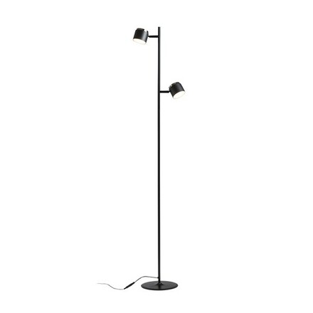 RENDL NOVA II stojanová lampa černá chrom/mléčný akryl 230V LED 2x3.5W 3000K R14277