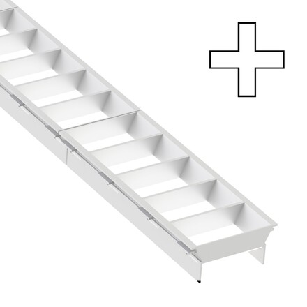 SLC LED svítidlo Click mřížka X spojka bílá