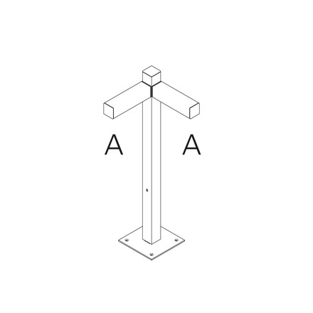Artemide venkovní svítidlo Walking Pole 900 Architectural Outdoor, 2x90° hlavice