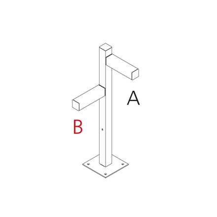 Artemide venkovní svítidlo Walking Pole 900 Architectural Outdoor, 2x90° hlavice, černé