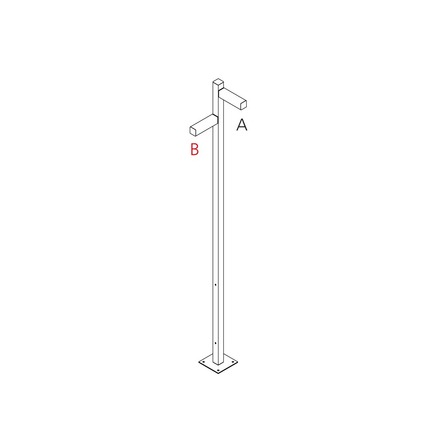 Artemide venkovní sloupkové svítidlo Walking Pole 2500, 2x90° hlavice