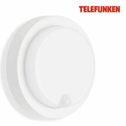 BRILONER TELEFUNKEN LED venkovní nástěnné svítidlo s čidlem, pr. 17 cm, 12 W, bílé TF 315306TF