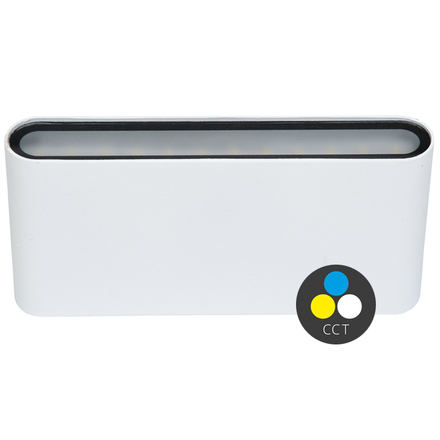 Ecolite SMD fasádní svítidlo 2x6W 800lm CCT IP65 bílé ZFP12-BI