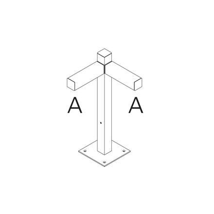 Artemide Walking - stojna 600 - 2x90d hlavy - A 60h T4505B30