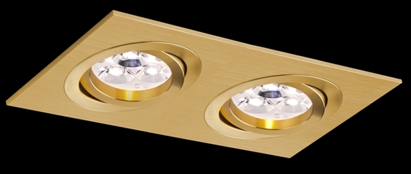 BPM Vestavné svítidlo Aluminio Oro, zlatá, 2x50W, 230V 8099 2012GU