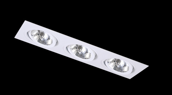 BPM Vestavné svítidlo Aluminio Blanco, bílá, 3x100W, 12V 4252