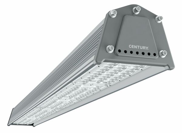 CENTURY Průmyslové SVÍTIDLO LED EXTREMA závěsné 1200x137X102mm 150W 5000K 19500Lm 120d Dimm 1-10V IP65 CEN EXTR-1501250