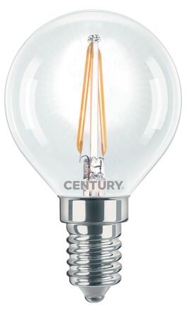 CENTURY LED FILAMENT MINI GLOBE ČIRÁ 2W E14 2700K 245Lm 360d 45x76mm IP20 CEN INH1G-021427