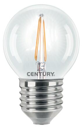 CENTURY LED FILAMENT MINI GLOBE ČIRÁ 2W E27 2700K 245Lm 360d 45x72mm IP20 CEN INH1G-022727