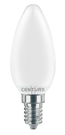 CENTURY LED FILAMENT SVÍČKA SATÉN 4W E14 6000K 470Lm 360d 35x97mm IP20 CEN INSM1-041460