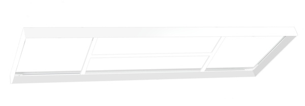 CENTURY Rám pro povrchovou montáž LED panelu 30x120 celistvý rám bílý